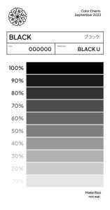 Druckbar color chart black