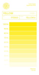 Druckbar color chart yellow